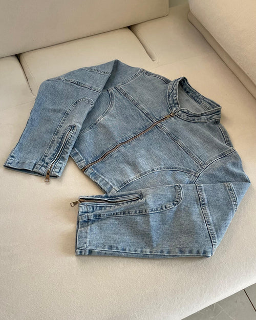 Sculpted denim jacket
