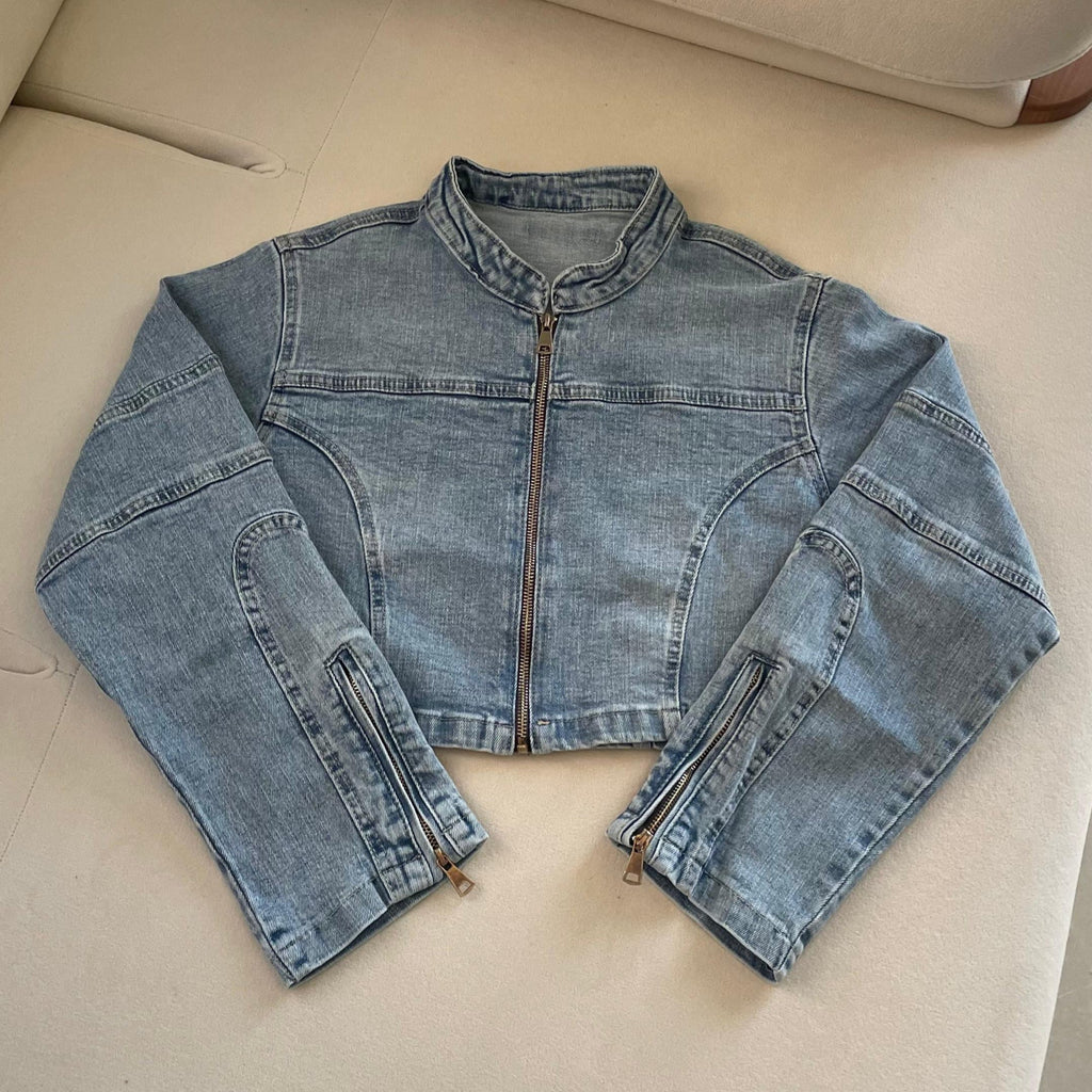 Sculpted denim jacket