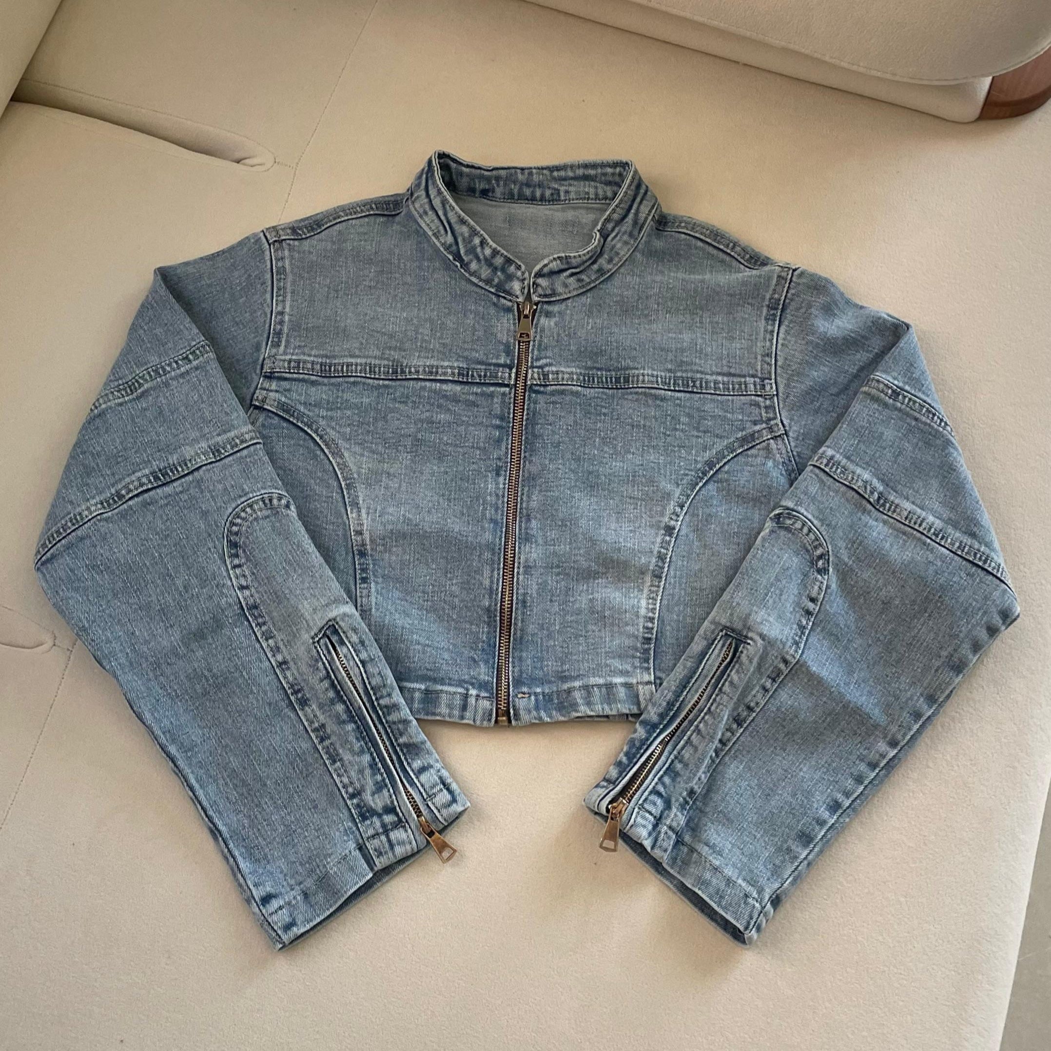 Sculpted denim jacket