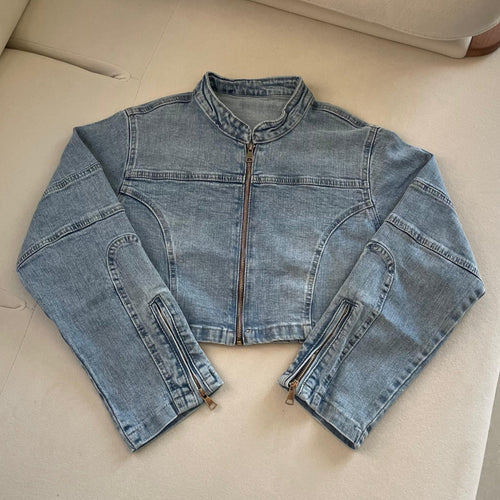 Sculpted denim jacket