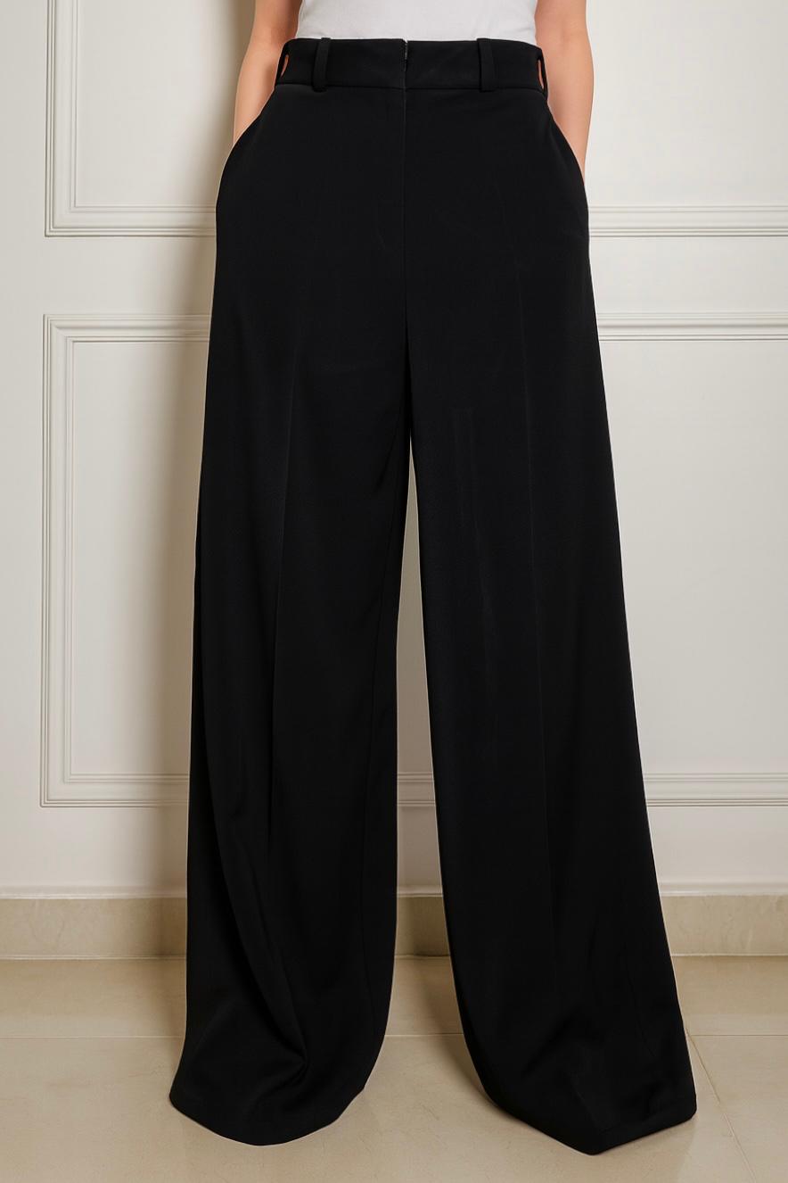 Flowy tailored wide-leg pants