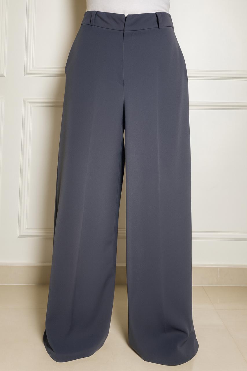 Flowy tailored wide-leg pants