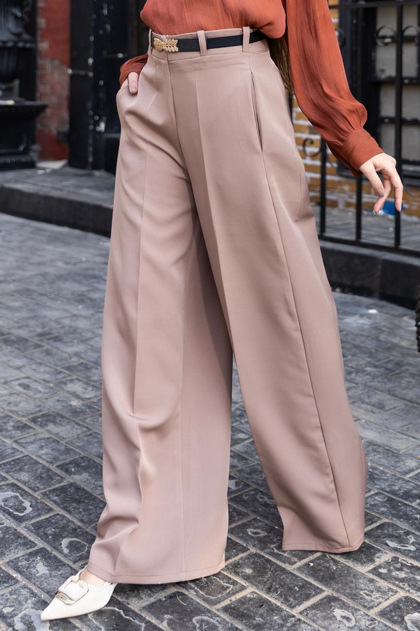 Flowy tailored wide leg pants (cafe)